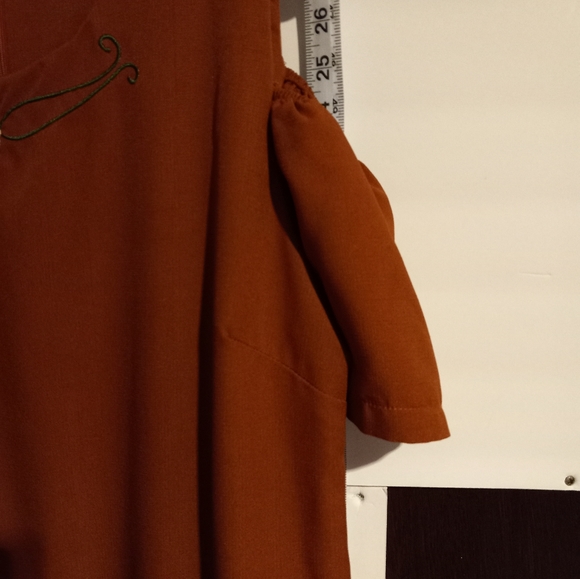 Zara Anos-Years Flower Embroidered Cottagecore Dress Boho-Chic Hippie Woodstock - Picture 4 of 12